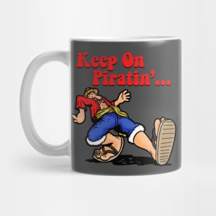 Keep On Pirating Vintage Retro Pirate Anime Parody Mug